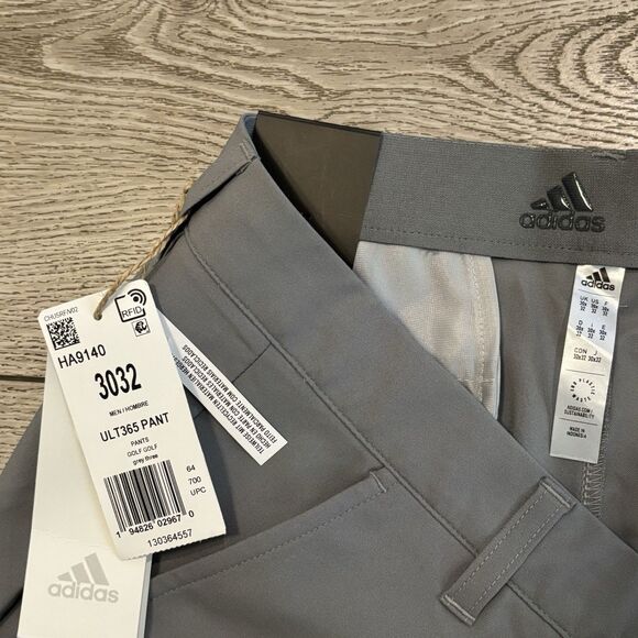 Adidas Golf Pants Men 30 x 32 Gray Ultimate365 Performance Athletic Preppy NWT - Picture 4 of 7